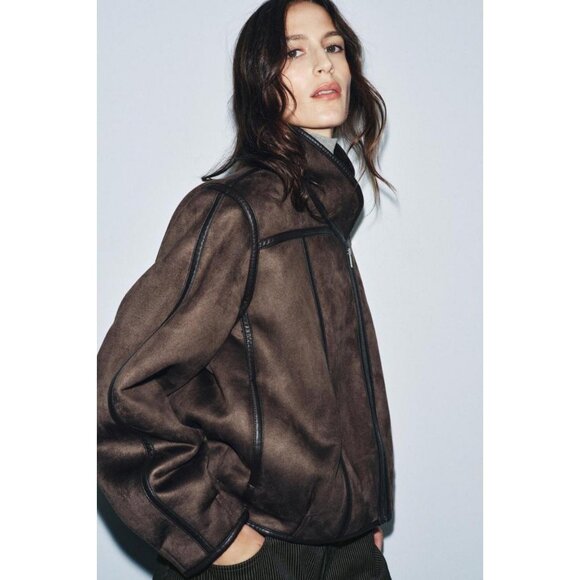 ZARA DOUBLE-FACED JACKET ZW COLLECTION - Picture 2 of 8
